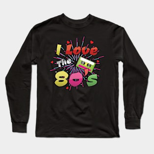 I Love 80s Carnival 80 Retro Year 1980 Vintage Long Sleeve T-Shirt